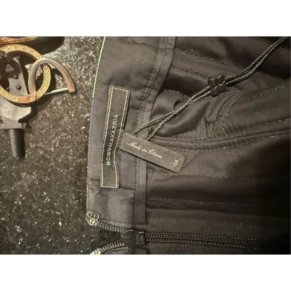 BCBG Max Azria Andrick Quilted Bamboo Print-Blocked Mini Skirt size 4 - Picture 5 of 5